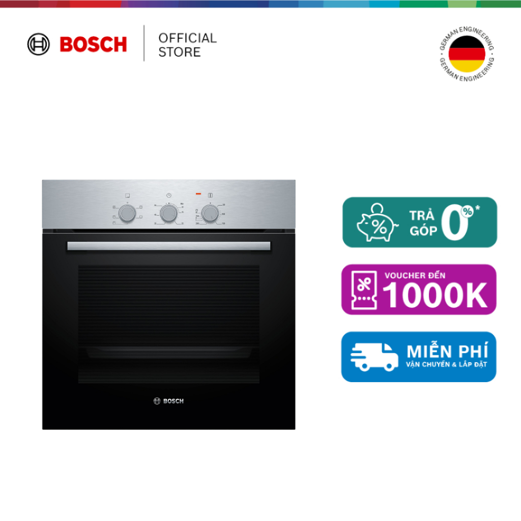 15.07 - 19.07 | Voucher Shopee lên đến 3tr | Lò Nướng Âm Tủ Bosch HBF011BR0T – Series 2 (60×60 cm) –