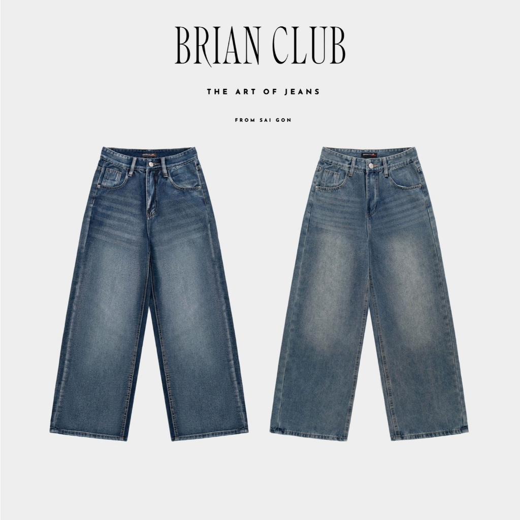 [Hàng Mới Về] JEANS COLLECTION BRIAN CLUB-Bộ Sưu Tập Quần Jeans Dài Ống Suông Form Unisex Menswear