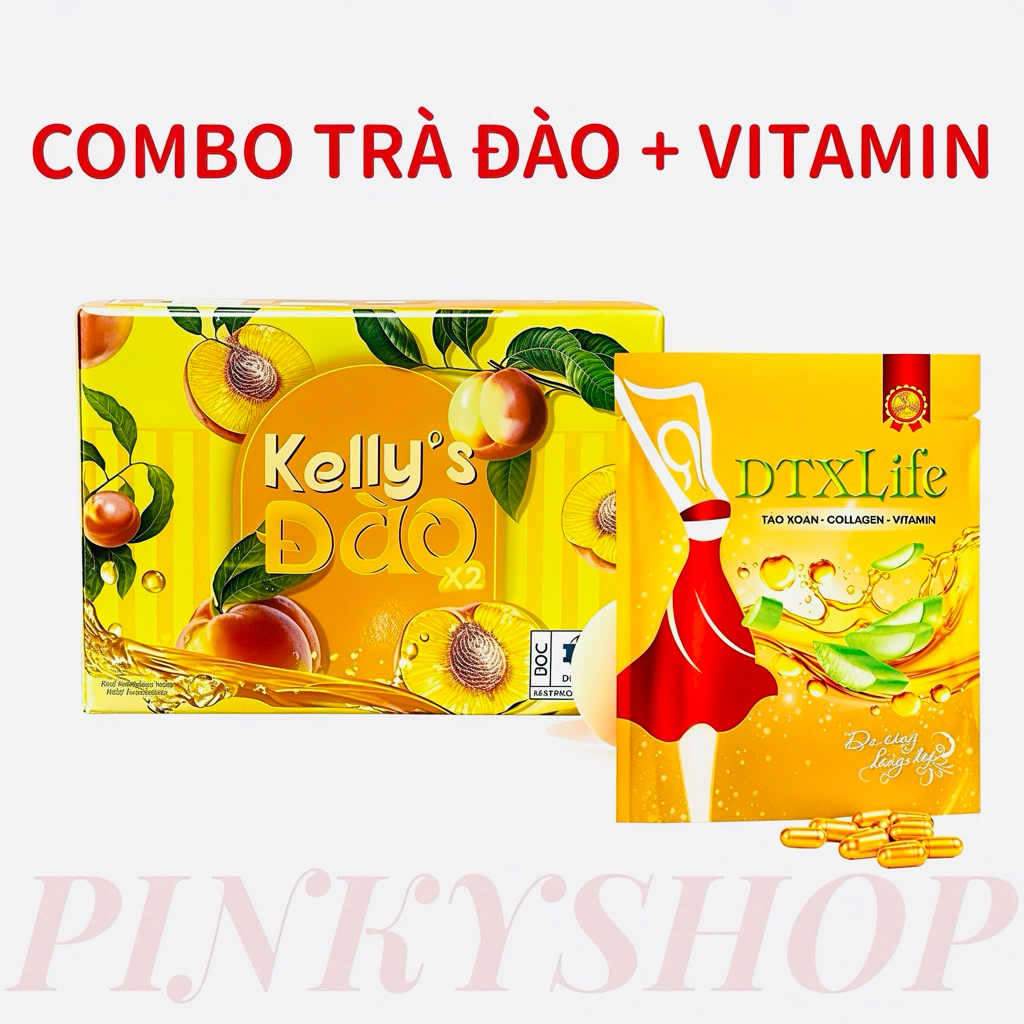 Trà Detox Kelly Vị đào hộp 15 gói