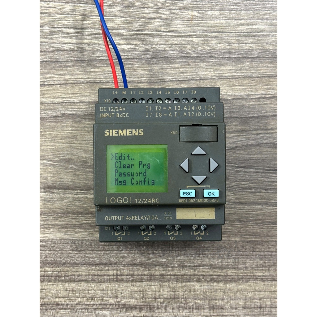 PLC SIEMENS  LOGO  12/24RC  nguồn 24VDC ngõ ra RELAY tháo máy