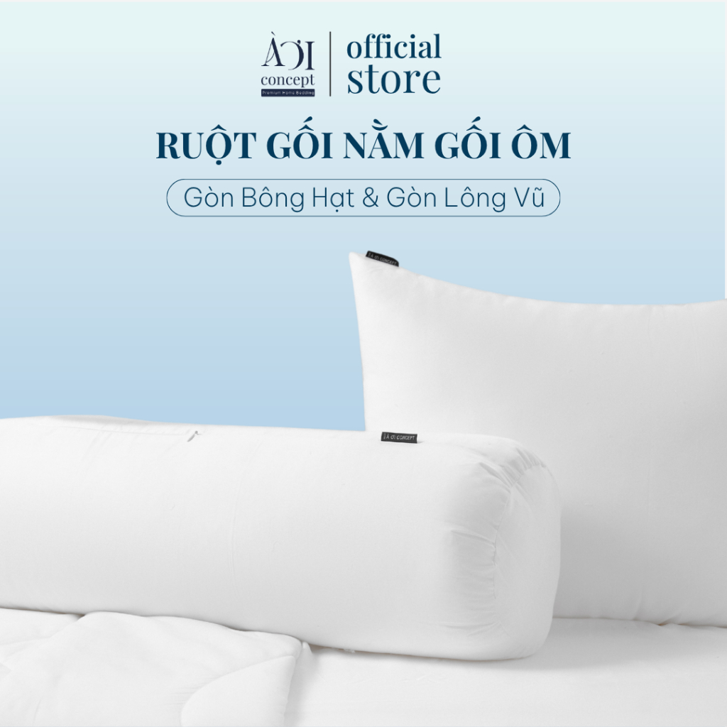 [Deal sốc] Ruột Gối AOICONCEPT Cao Cấp Gối Nằm Gối Ôm Chuẩn Khách sạn Vỏ Bọc Cotton Hỗ Trợ Cổ Vai Gá