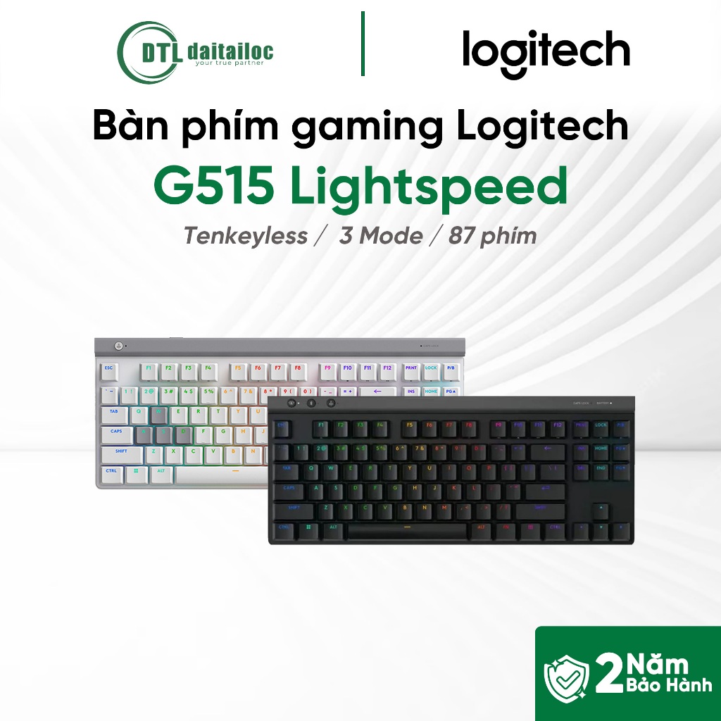 Bàn phím không dây gaming 3 mode Logitech G515 Lightspeed | Chính Hãng | Bảo hành 24 Tháng