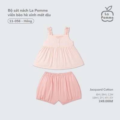 Bộ cộc tay La Pomme - Bé gái từ 8-20kg - họa tiết xinh xắn, thấm hút, thoáng mát, mềm mịn 3M - 5Y- Mặc nhà, mặc đi chơi