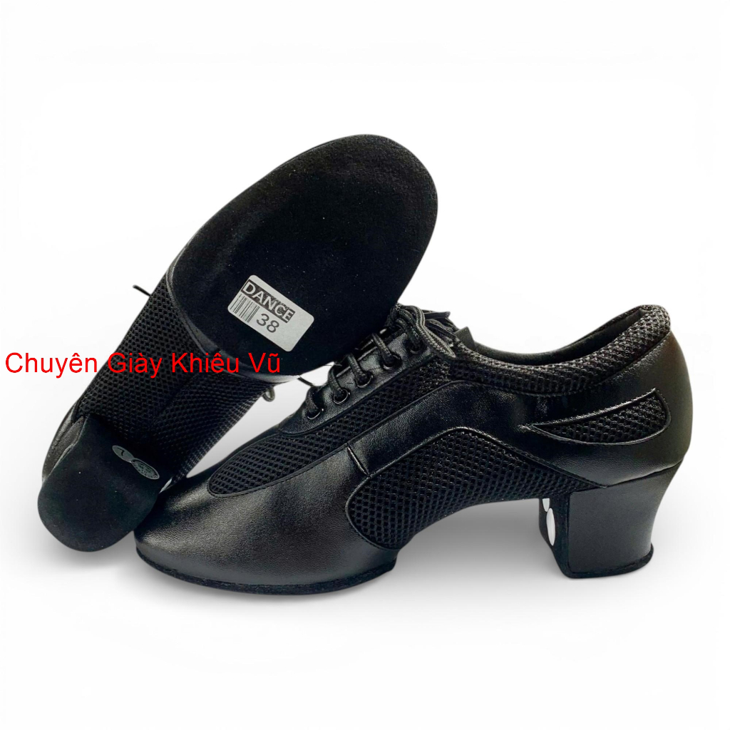 Giày Tập Khiêu Vũ Dancesport 9235 KDance Gót 5cm (9235K5P) - Đen (Tặng Túi Đựng Giày)(Form nhỏ nên t