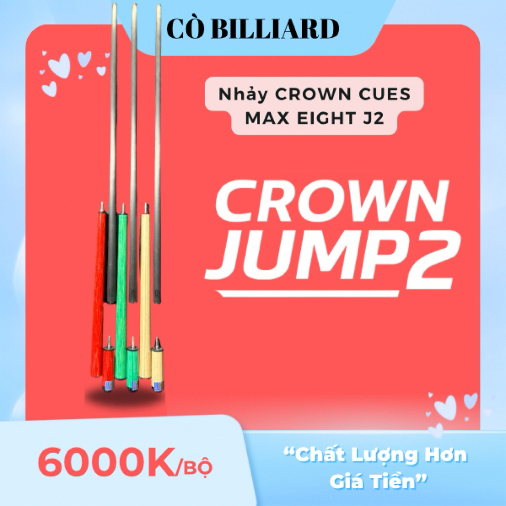 Cơ bida Nhảy CROWN J2 - CROWN CUES