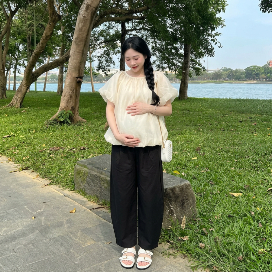 Quần Bầu Medyla Dáng Ống Cong Chất Kaki Có Chun Điều Chỉnh Vòng Bụng Bigsize LA168Q