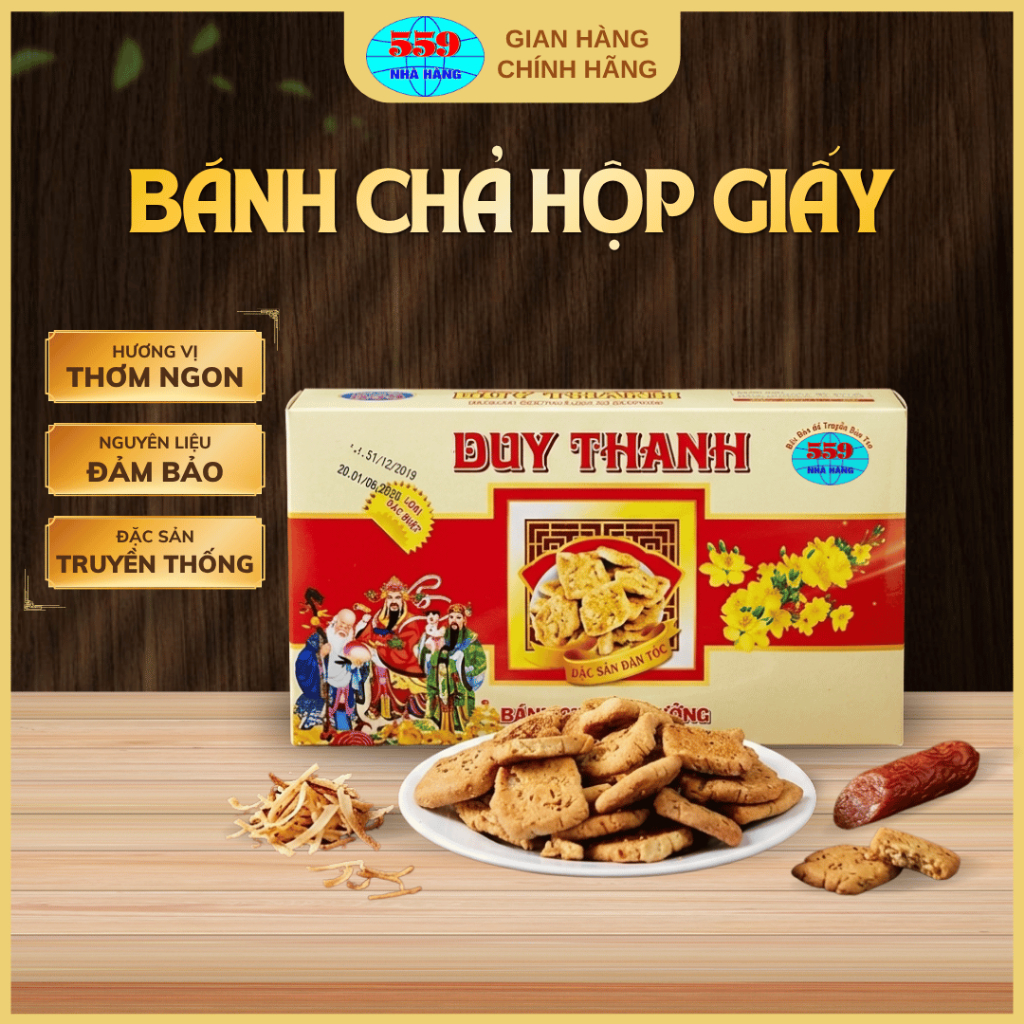 Bánh Chả Hộp Giấy 365g Đặc Sản Hải Dương 559 - Chuẩn Hương Vị Cổ Truyền
