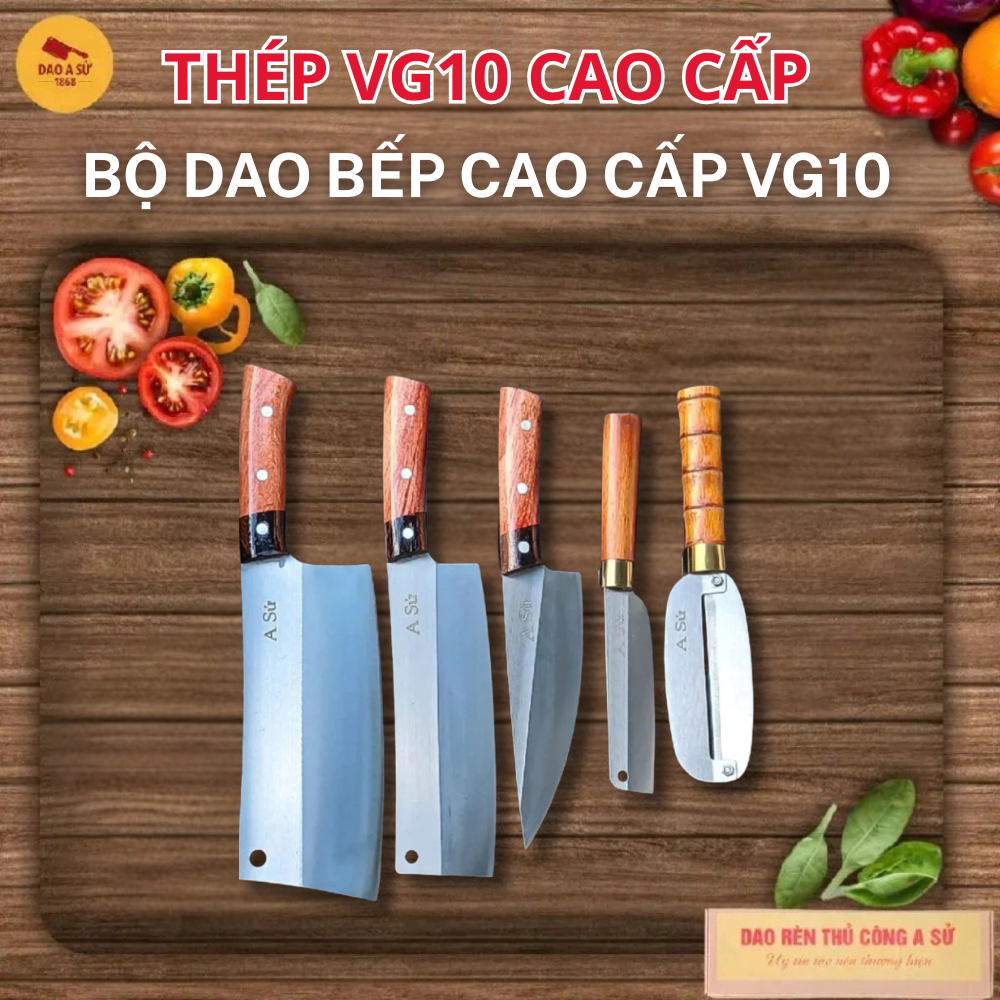 Bộ Dao Bếp Cao Cấp VG10 Không Rỉ Siêu Bén