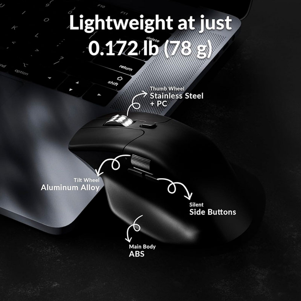 Chuột không dây Keychron M6 Wireless Silent - Công Thái Học, Kết nối 3 Mode, Bảo hành 12 tháng chính hãng | BigBuy360 - bigbuy360.vn