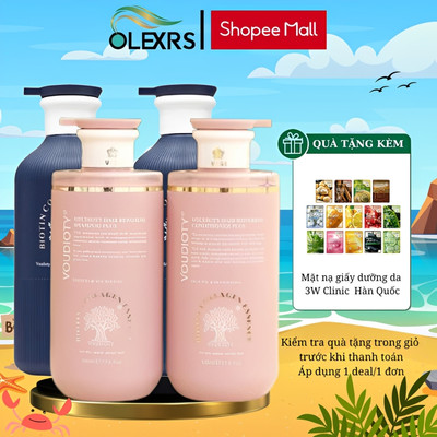 Cặp Gội Xả Voudioty BIOTIN COLLAGEN ESSENCE Plus Phục Hồi Tóc Hư Tổn 500ml