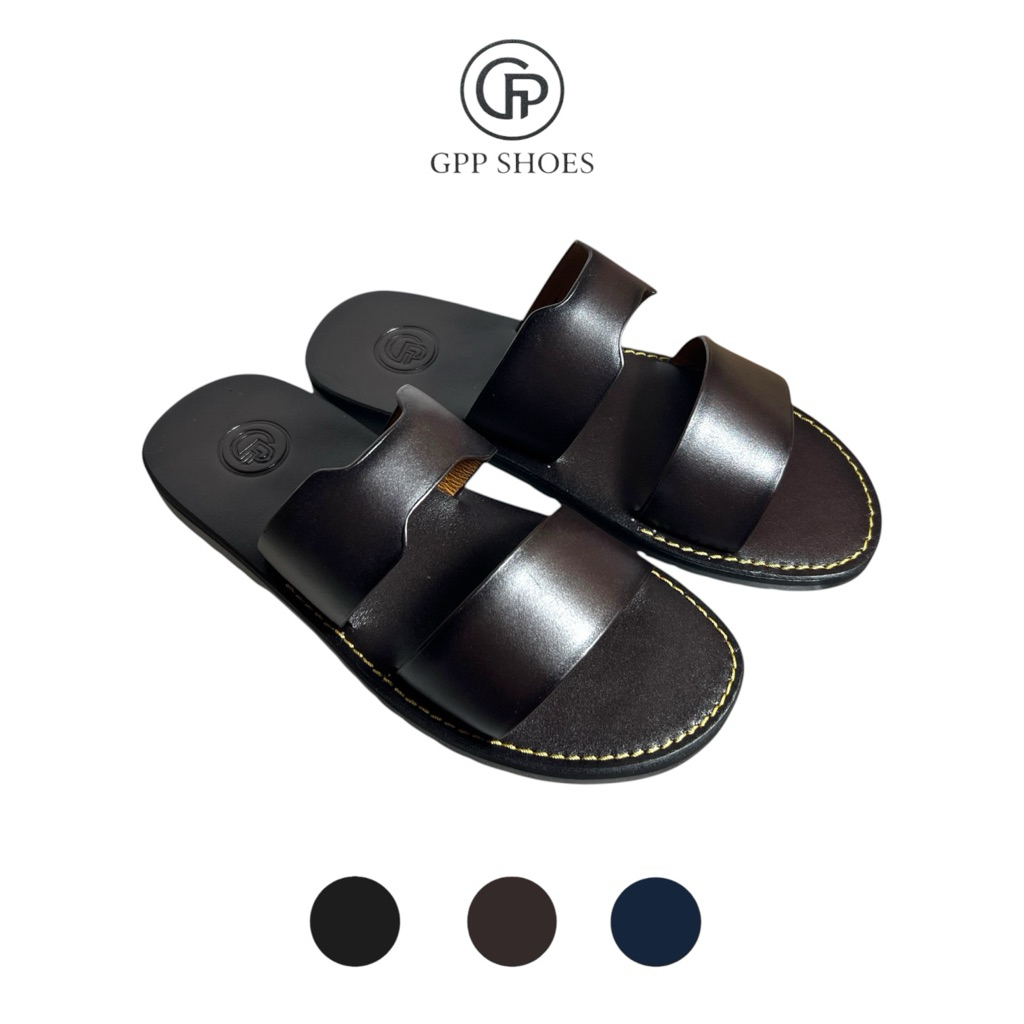 Dép Nam Da Bò Thương Hiệu GPP Shoes - Mã GP012 Sang Trọng Trẻ Trung - Đế Cao Cấp - Size Chuẩn