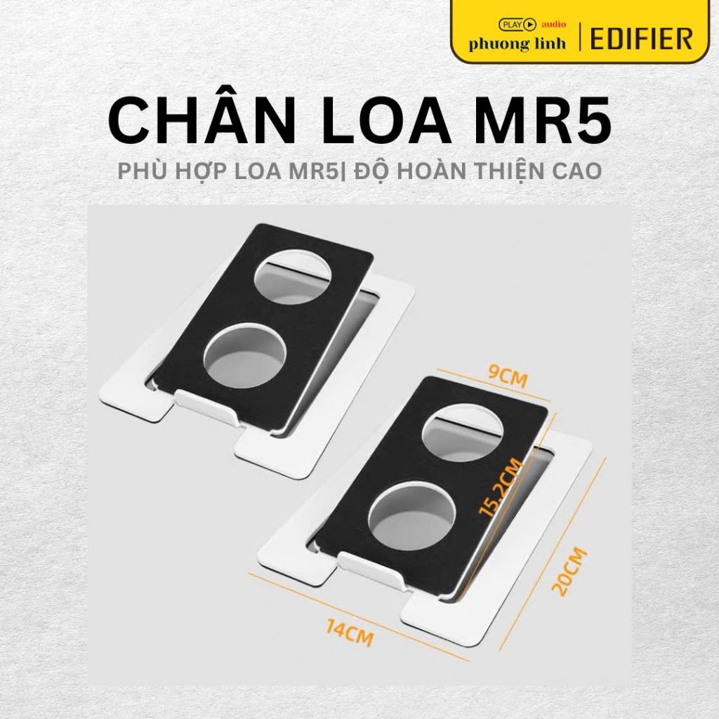 CHÂN LOA EDIFIER MR5 KIM LOẠI ĐỂ BÀN CHUYÊN DỤNG CHO LOA KIỂM ÂM