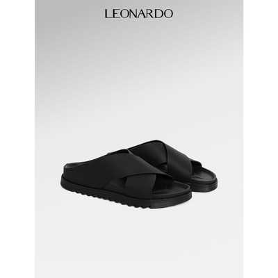 Dép Nam Leonardo Apex Quai Chữ X Da Microfiber Đế Cao Su Siêu Bám Thể Thao Năng Động