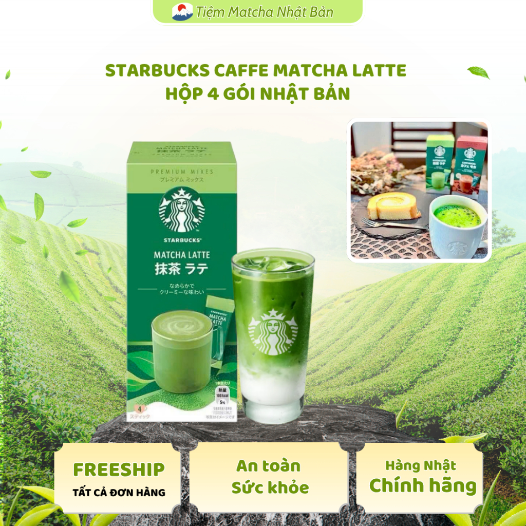 Starbucks Caffe matcha Latte Hộp 4 gói Nhật Bản