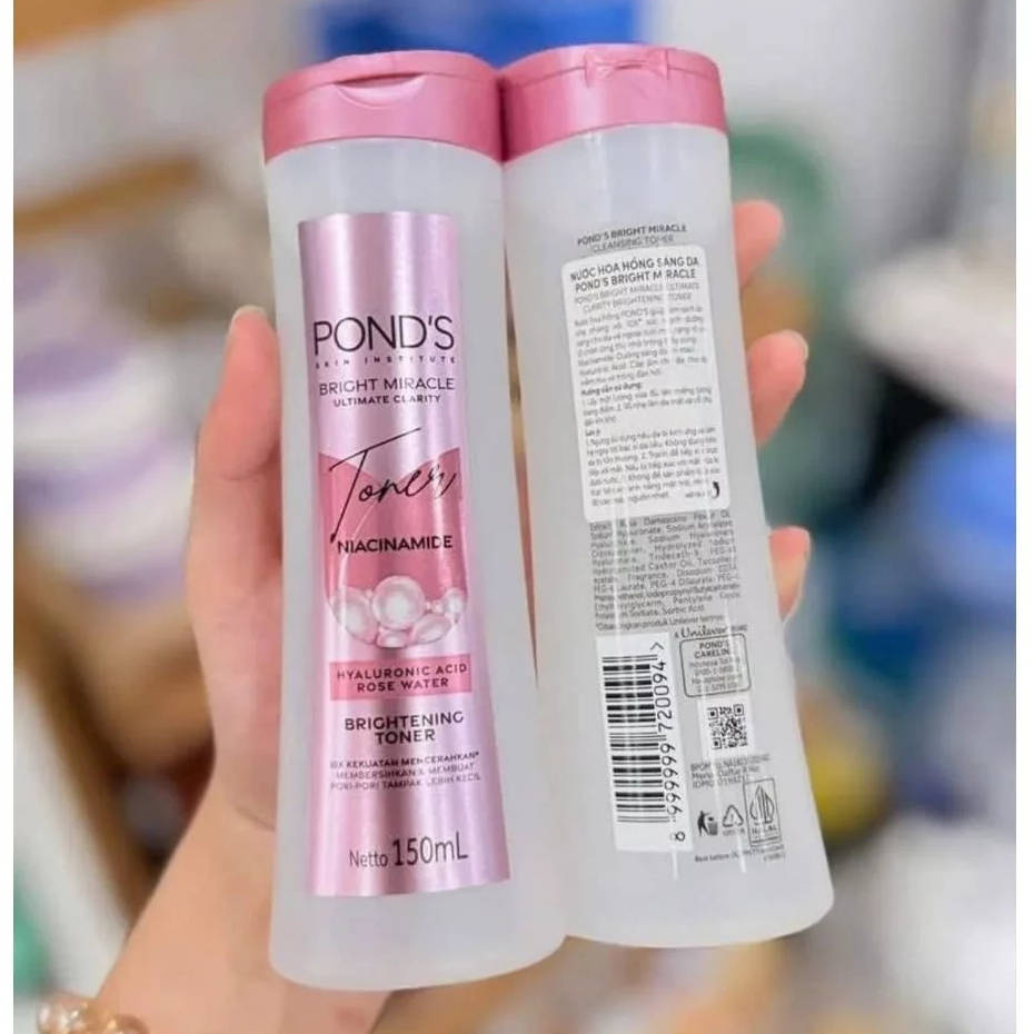 [Tem Phụ] Nước Hoa Hồng Sáng Da Ponds Pond's Bright Miracle Brightening Toner 150ml - Jron Beauty