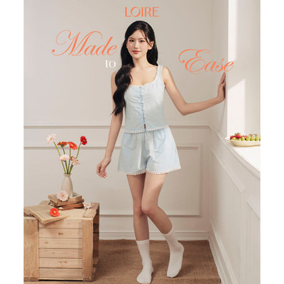 [Made to Ease]Bộ Mặc Nhà Sora Loire FDMN260360 Dáng Hai Dây Chất Thô Hàn Quốc
