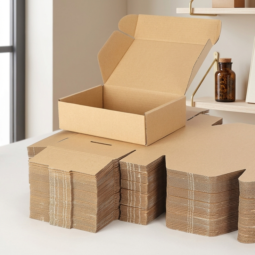 Combo 50 hộp carton nắp gài, kích thước hộp carton 30x30x10 cm, làm hộp đựng quà tặng, thân thiện mô