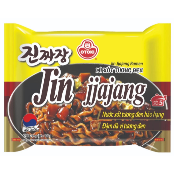 Mì xốt tương đen Jin Jjajang Ramen Ottogi/ Otoki gói 135g
