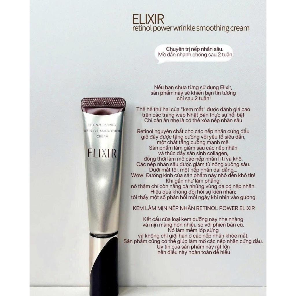 Elixir Retinol Power Wrinkle Smoothing Cream kem mắt mờ nếp nhăn