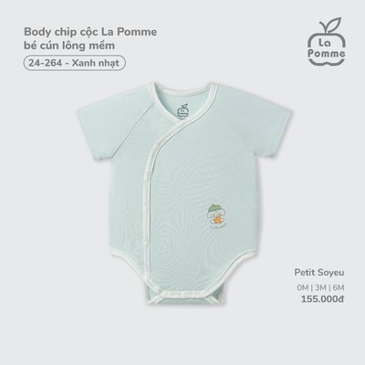 Body chip cộc tay La Pomme - Bé trai/gái dưới 12kg- chất liệu Petit Soyeu, họa tiết xinh xắn, thoáng mát, mềm mịn 0M- 9M