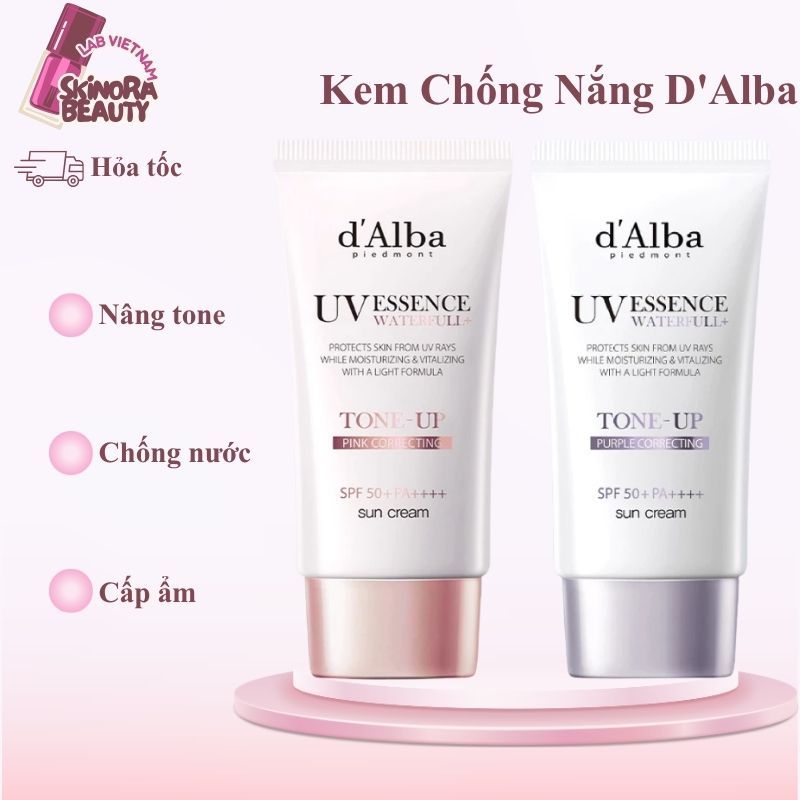 Kem Chống nắng D'Alba Nâng Tone KCN D'Alba Dưỡng Ẩm Chống UV Waterfull SunCream SPF50+ PA++++ 50ml -