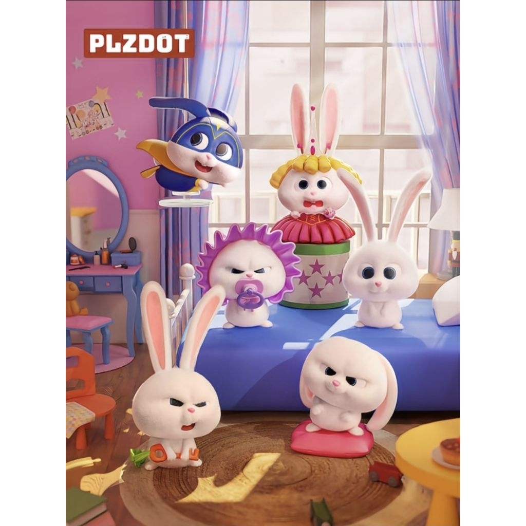 [Order] PLZDOT The Secret Life of Pets SNOWBALL's Life Blindbox mô hình Hộp mù