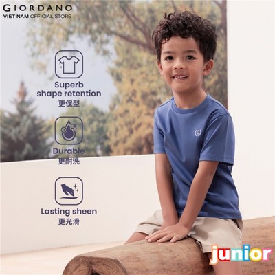 GIORDANO Áo Thun Trẻ Em Cổ Tròn Liquid Touch Tee 3025802
