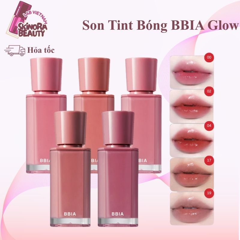 Son Tint Bóng Bbia Glow Lips Tint Lâu Trôi Son Bbia Căng Bóng Làm Đầy Môi - Skinora Beauty