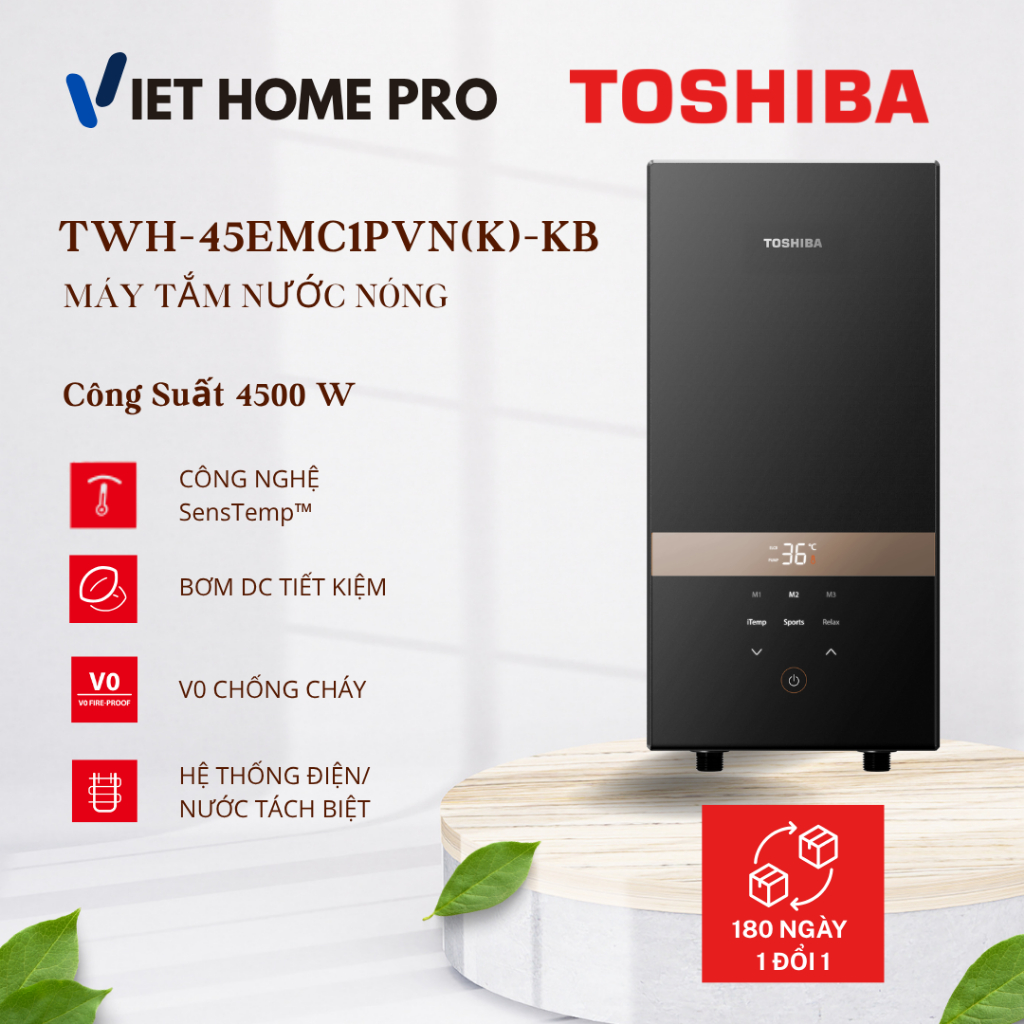 Máy nước nóng trực tiếp Toshiba 4500W TWH-45EMC1PVN(K)-KB