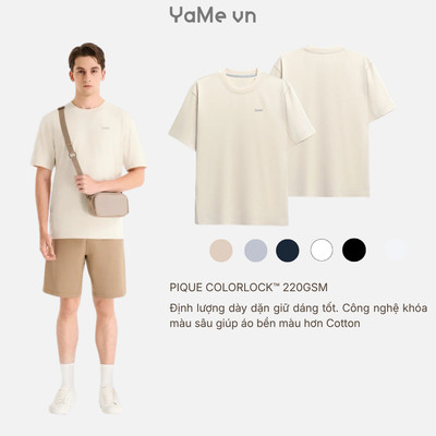 Áo Thun Nam Cotton Supima CloudTouch™ Cao Cấp Mềm Mại The Minimalist 014 Dáng Vừa Vặn F3 24688 |YaMe|