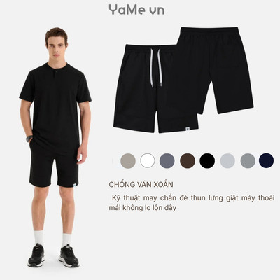 Quần Đùi Thun Nam Giải Nhiệt Tức Thì IceVibes™ Thoát Mồ Hôi Nhanh The Minimalist 020 Dáng Ôm Vừa F2 22617 |YaMe|