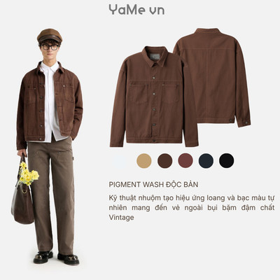 Áo Khoác Jean Nam Vải DurableTex™ Chắc Chắn Mặc Bền, Giặt Ít Phai Multi Color Jean 009 Dáng Vừa Vặn F3 23118 |YaMe|