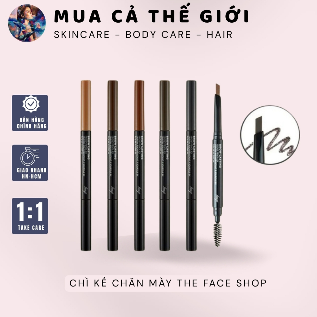 Chì Kẻ Chân Mày THE FACE SHOP Fmgt Brow Lasting Proof Pencil Ex 0.2g