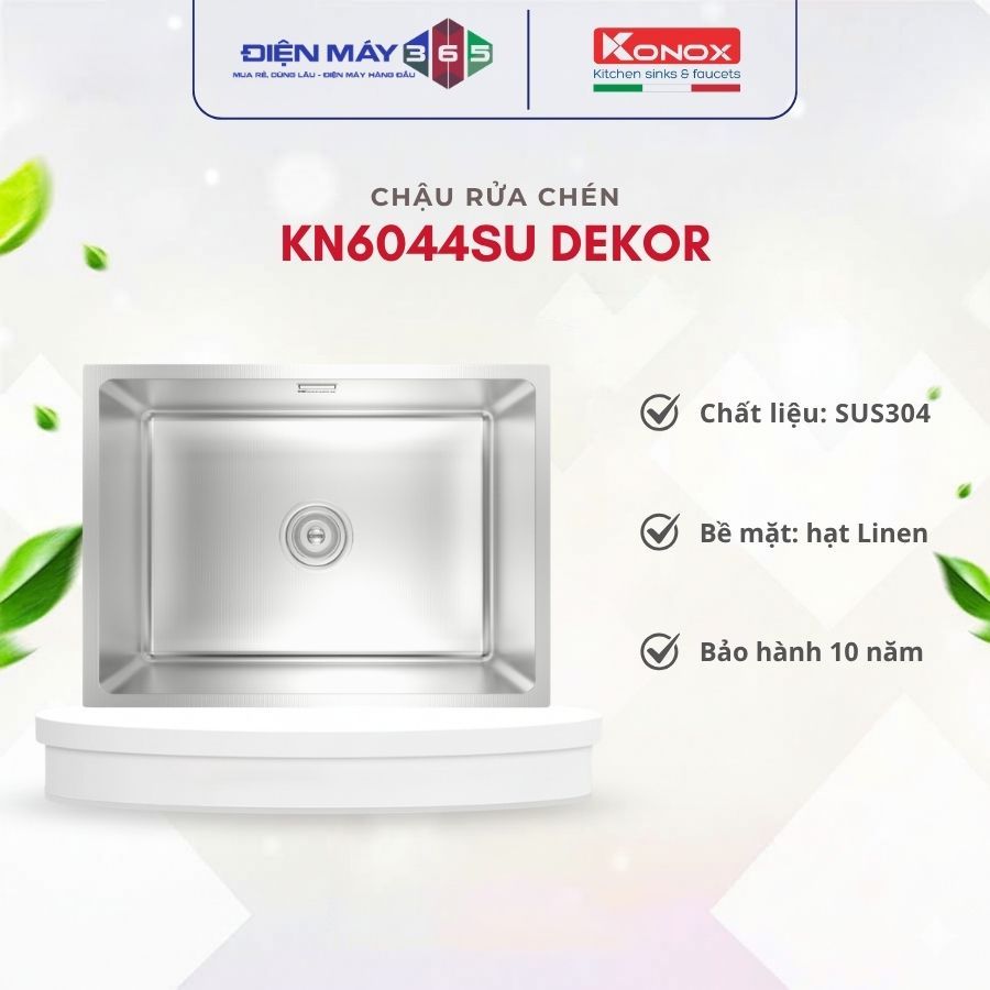 Chậu Rửa Bát Konox KN6044SU Dekor 60cm – Inox 304, Workstation Mini