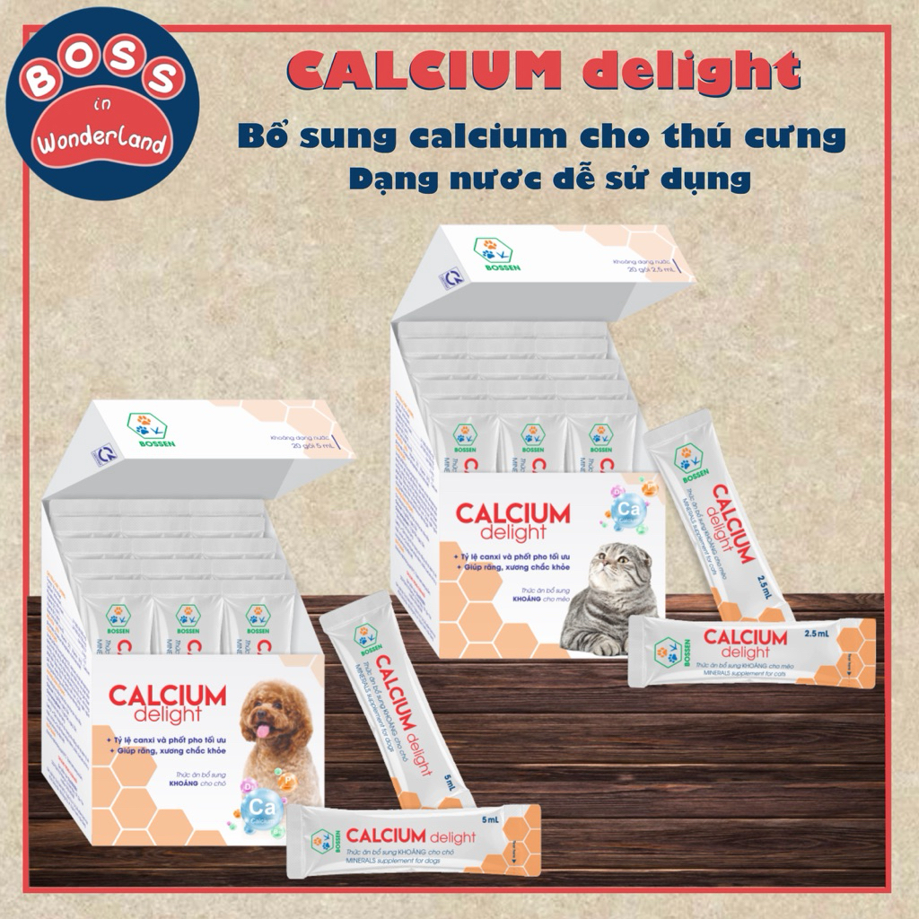 Bổ sung calcium cho chó mèo CALCIUM delight cho chó mèo