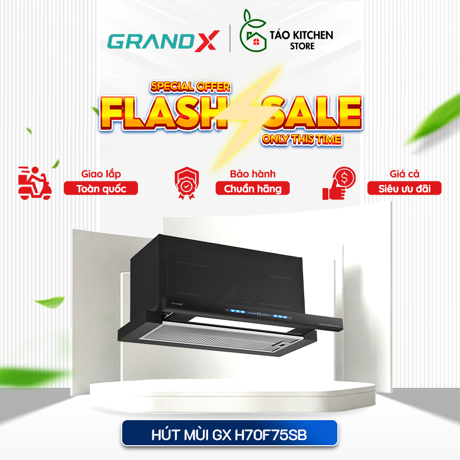 Máy hút mùi âm tủ GrandX GX H70F75B(GX H70F75SB) - Công Suất Mạnh, Êm Ái, Phù Hợp Gia Đình
