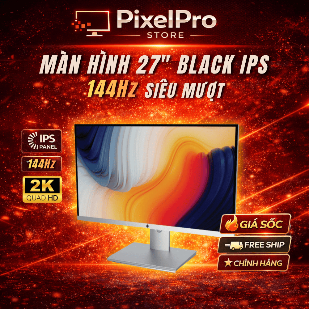 MÀN HÌNH GAMING 27INCH 2K 144HZ BLACK IPS AFD Siêu mượt - MÀN HÌNH AFD
