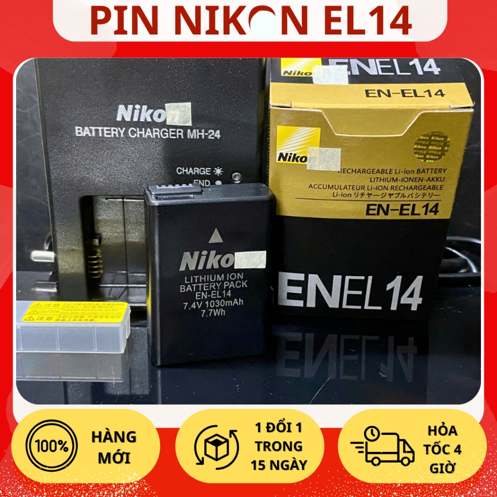 Bộ Sạc Pin Nikon EL14/EL14A Cho Nikon Coolpix P7000, P7100, P7700, 7800 Chất Lượng Cao