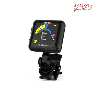 Tuner Máy Lên Dây Aroma AT-102, Kèm Dây Cáp Sạc USB, Màn Hình Màu Cho Guitar, Bass, Ukulele, Violin