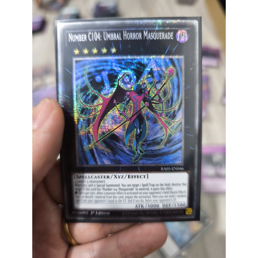 [Yugioh Funny Shop] 1 lá thẻ bài RA05-EN046 - Number C104: Umbral Horror Masquerade - Starlight Rare
