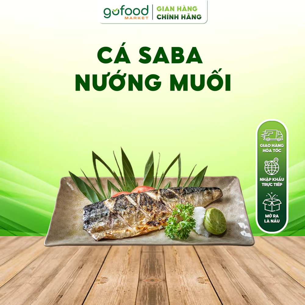 [Laifarm] GOFOOD - Cá Saba Nướng Muối 90g/pack Dùng Trực Tiếp, Hâm Nóng, Áp Chảo,... - Gofood Market