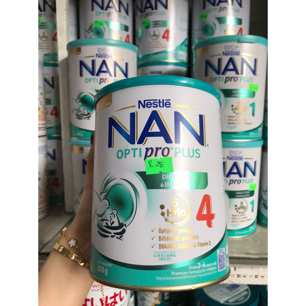 Date.06.2027 - Sữa bột Nan opti pro 5HMO SỐ 4 800g