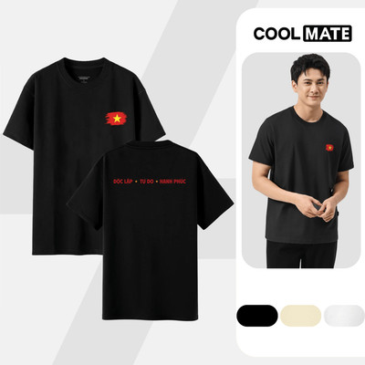 [MUA 2 GIẢM 5%][BST TỰ HÀO VIỆT NAM]Áo thun nam nữ Cotton IN Cờ đỏ - Độc lập - Coolmate