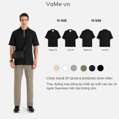 Áo Thun Cổ Polo Nam Tay Ngắn IceVibes™ The Minimalist 015 24893 |YaMe|