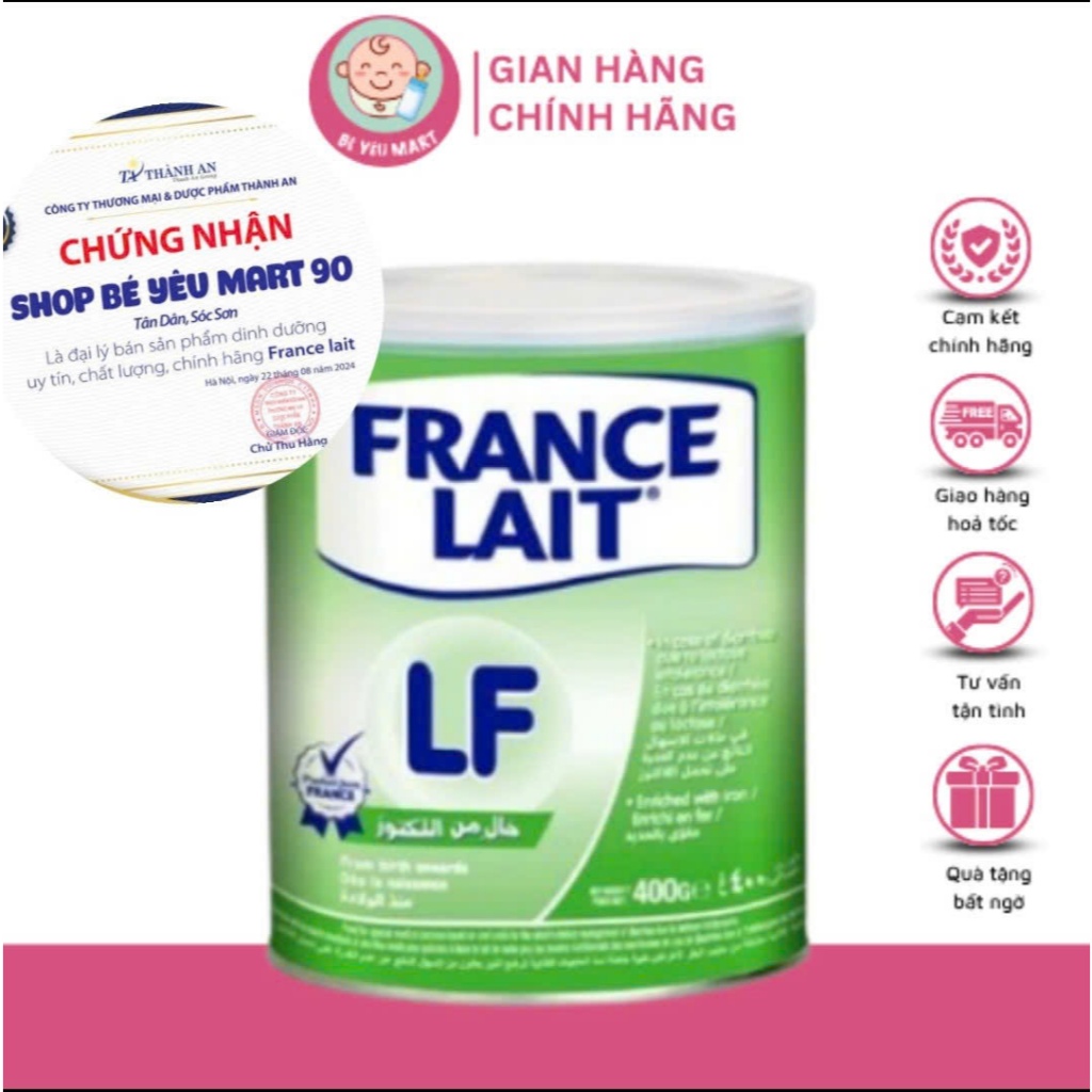 Sữa France Lait Lf 400g - Dành Cho Trẻ Tiêu Chảy, Không Dung Nạp Lactose, Rối Loạn Tiêu Hóa