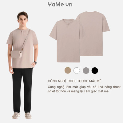 Áo Thun Nam Cổ Trụ Thoát Mồ Hôi IceVibes™ The Minimalist 022 Dáng Ôm Vừa F2 22753 |YaMe|