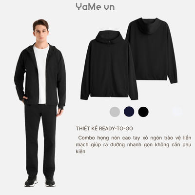 Áo Khoác Parka AirDry™ Tay Xỏ Ngón Chống Tia UV UPF 50+ The Minimalist 001 Dáng Ôm Vừa F2 24845 |YaMe|