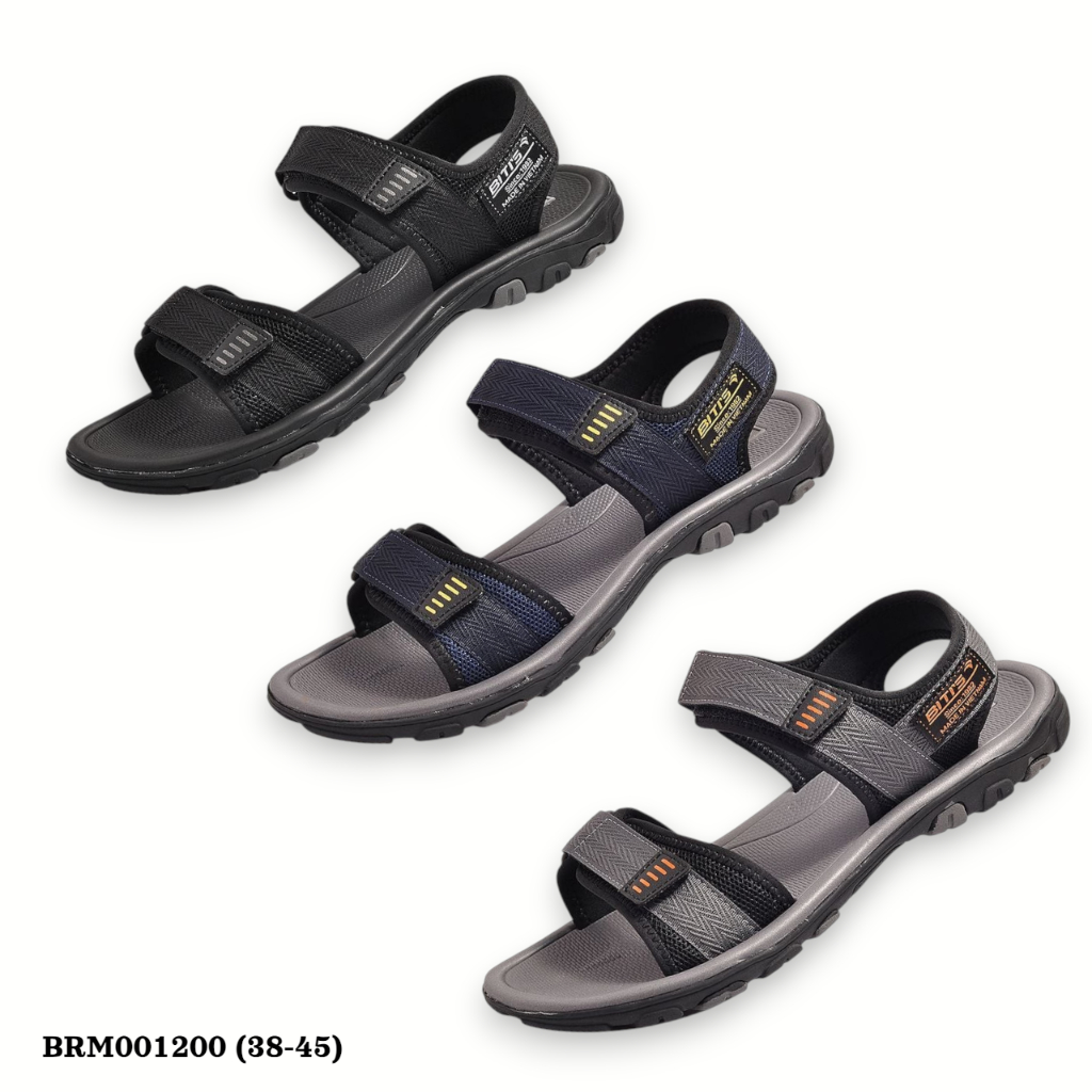 BITI'S | Sandal nam size 38-45 Dép quai hậu học sinh quai dán đế cao su chống trơn trượt BRM001200