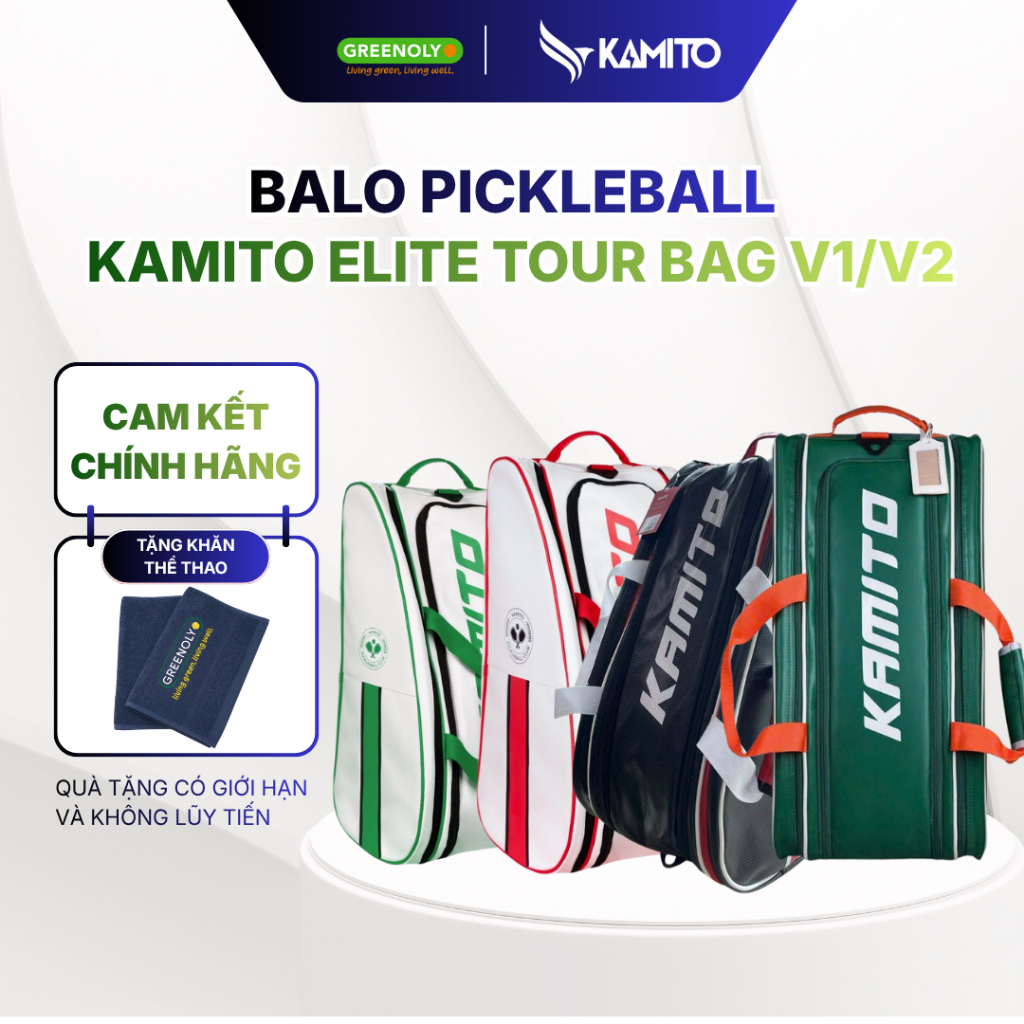 Túi Đựng Vợt Pickleball | Balo Pickleball Kamito Elite Tour Bag V1 - Hàng Chính Hãng