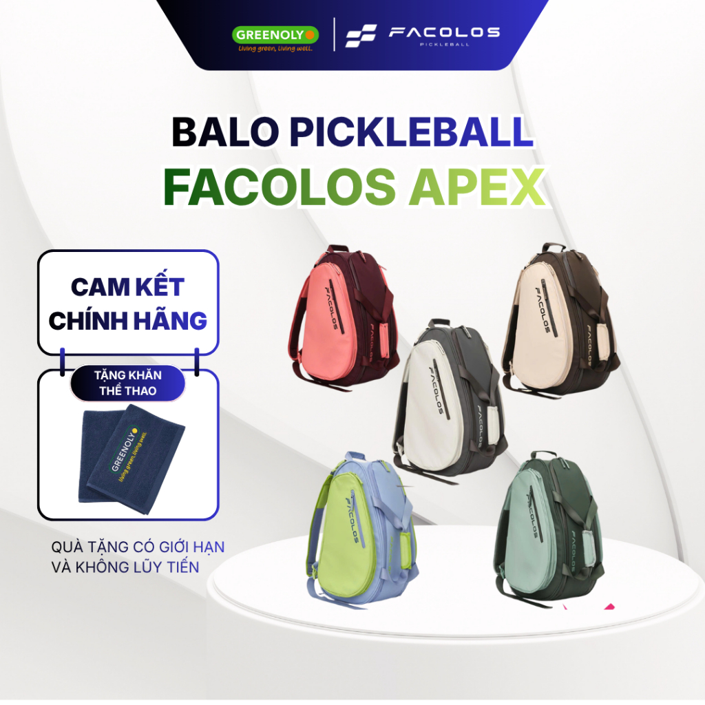 Facolos Túi Đựng Vợt Pickleball Apex - 5 Phối Màu
